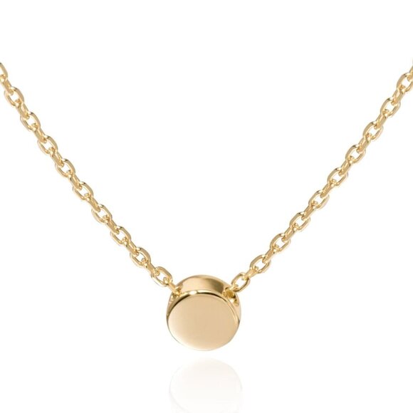 Sterling Silver Tiny Dot Necklace Circle Star Square Heart Necklaces for Women D - Picture 1 of 7